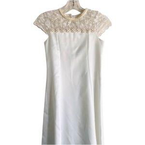 Storybook Heirlooms Girls Dress 8 White Flower Girl First Holy Communion Wedding